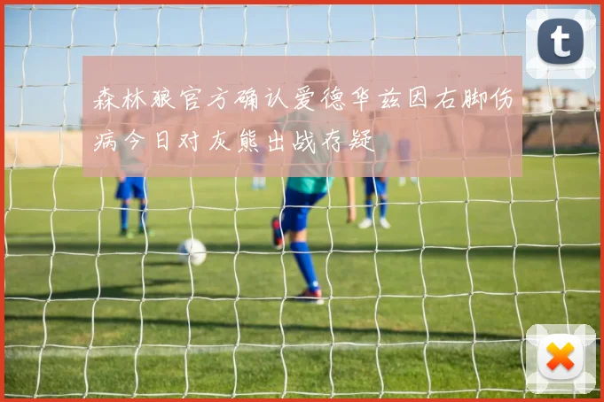 森林狼官方确认爱德华兹因右脚伤病今日对灰熊出战存疑